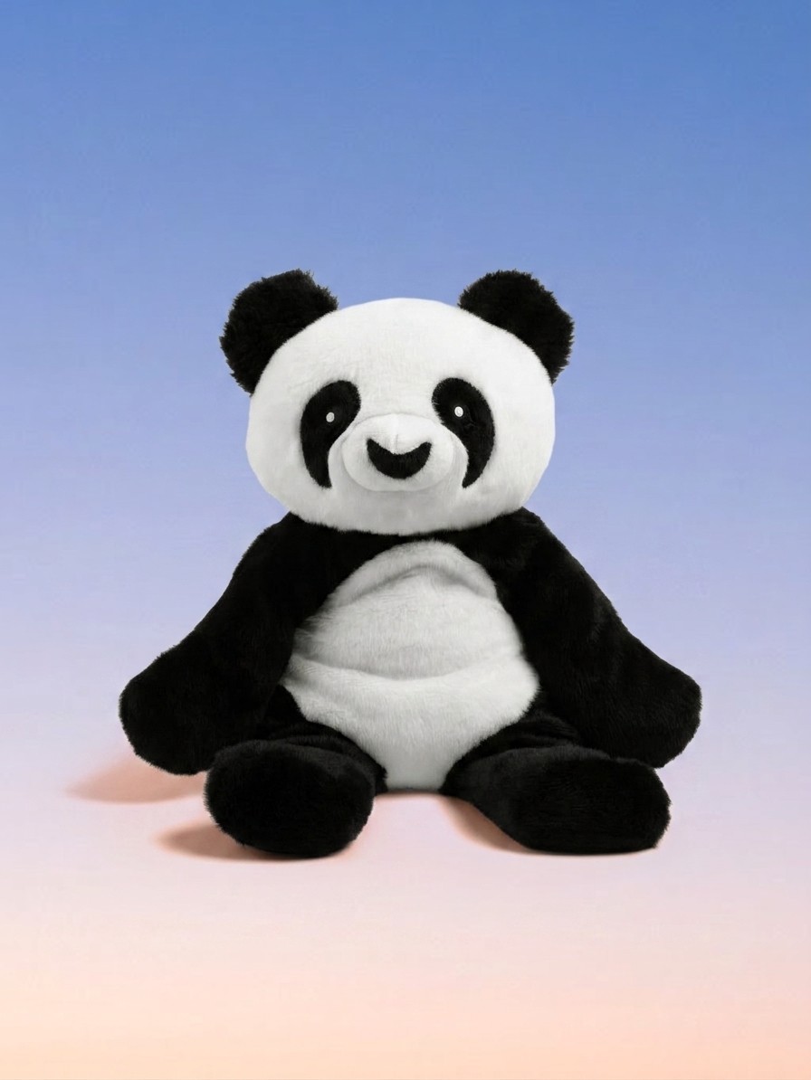 A Hugimals Sensory Weighted Comfort Plush against a blue sky background, edited by Gemini