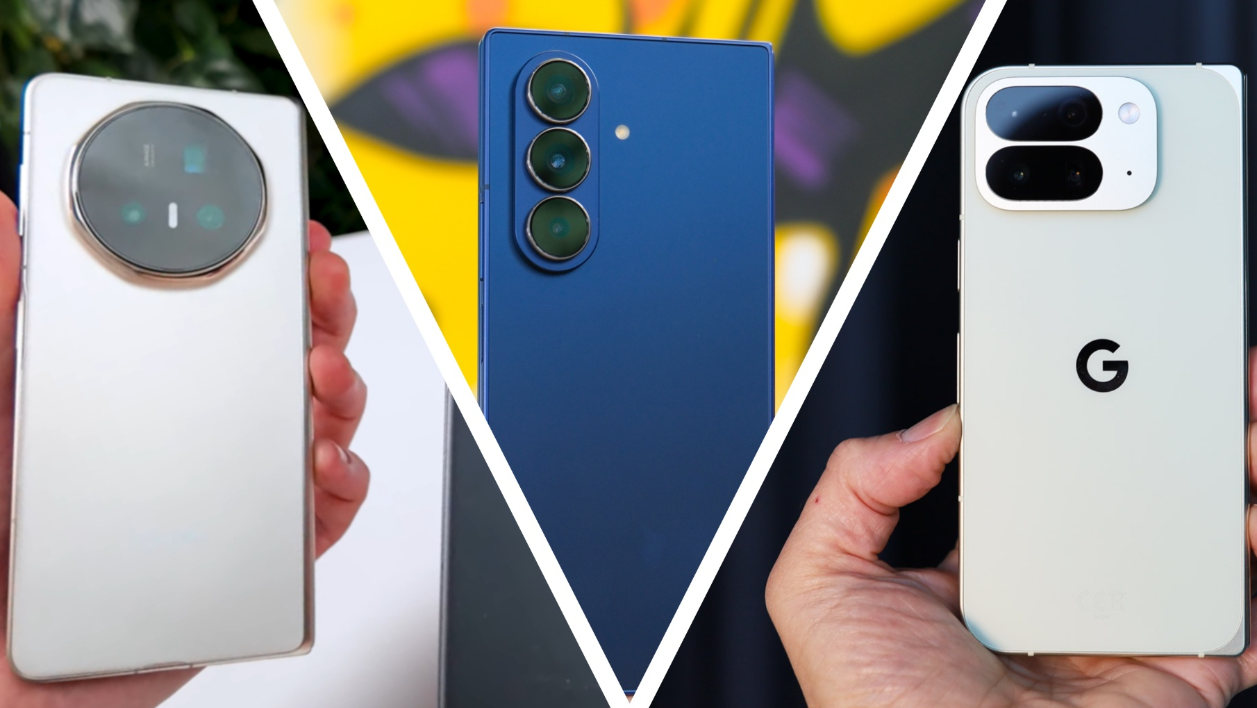 The Honor Magic V5, Samsung Galaxy Z Fold 7, and Google Pixel 10 Pro Fold