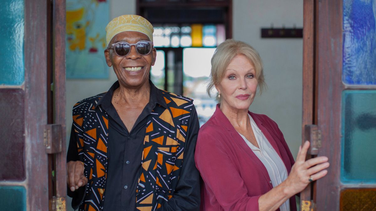 Joanna Lumley with Farouque Abdela at the Emerson Spice Hotel in Zanzibar