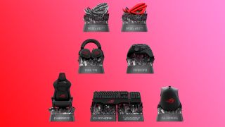 The keycaps in an Asus ROG Keycap Mystery Box Edition 20.