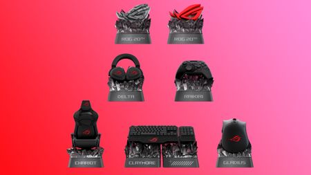 The keycaps in an Asus ROG Keycap Mystery Box Edition 20.