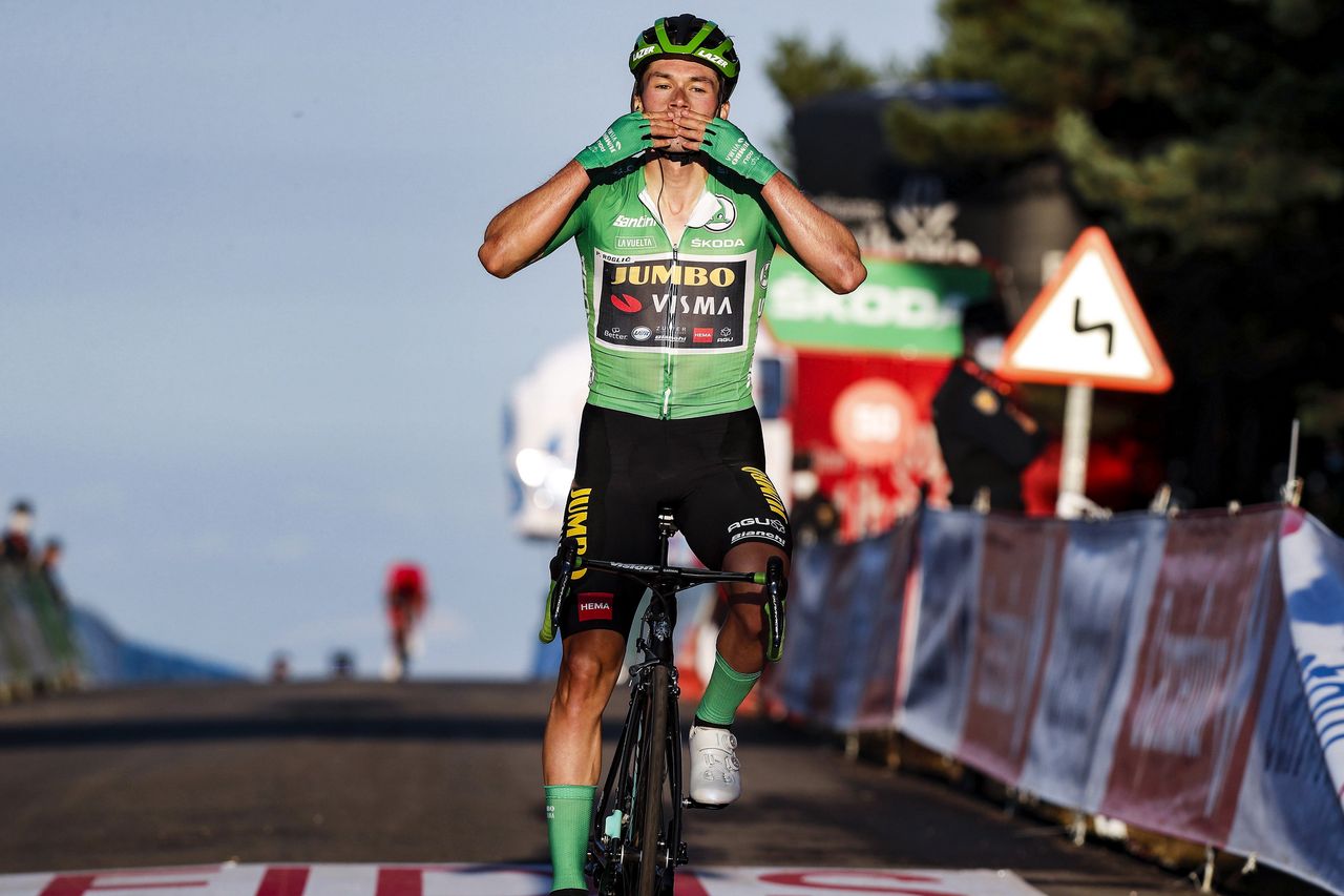 Vuelta Espana 2020 - 75th Edition - 8th stage Logrono - Alto de Moncalvillo 164 km - 28/10/2020 - Primoz Roglic (SLO - Team Jumbo - Visma) - photo Luis Angel Gomez/BettiniPhoto&Acirc;&copy;2020