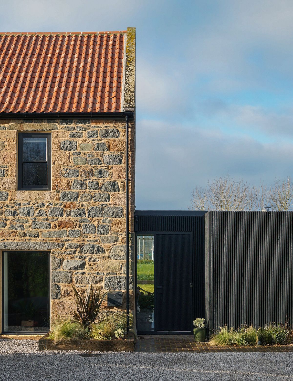exterior of barn conversion timber extension