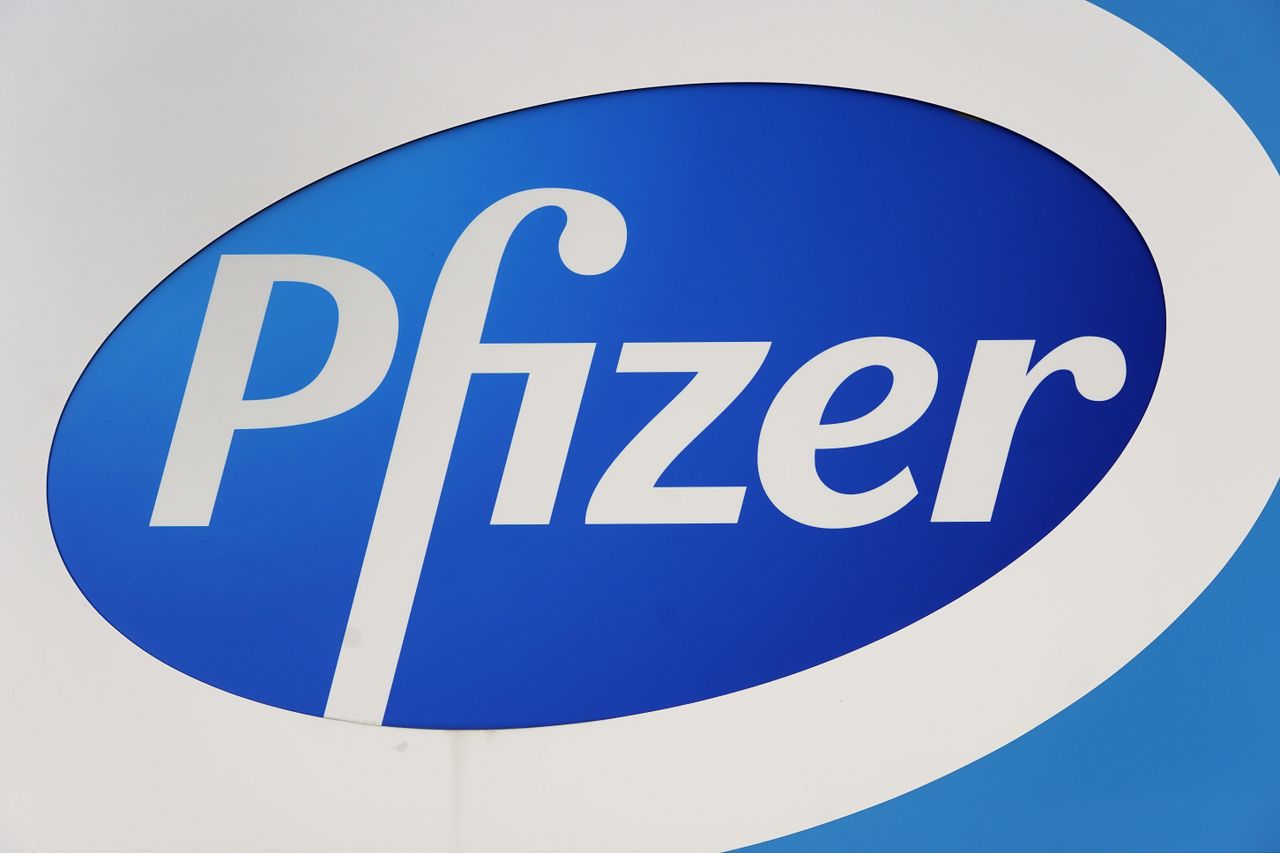 Pfizer logo.