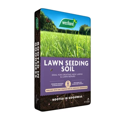 Westland Lawn Seeding Soil 30l Zinc Enriched Fine Grade for Improved Germination and Strong Rooting