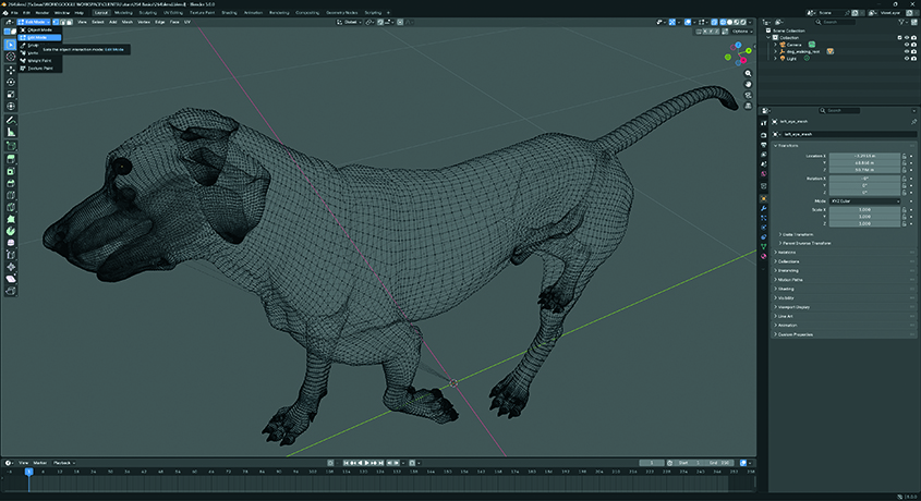 A dog made in a 3D app