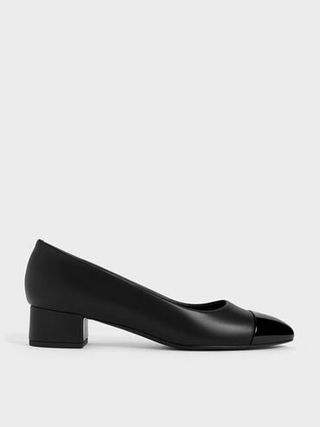 Kleo Patent Contrast Cap-Toe Pumps