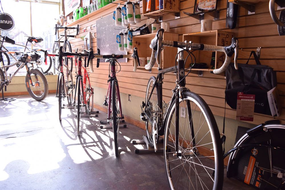 Vecchio's Bicicletteria only holds a few bikes on the shop floor. The staff prefer to build from almost scratch