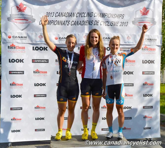 Podium: Leah Kirchmann, Joelle Numainville, Lex Albrecht