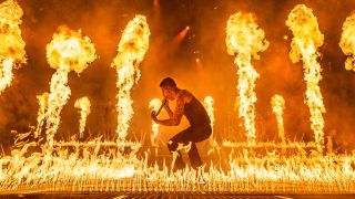 Parkway Drive onstage in 2022