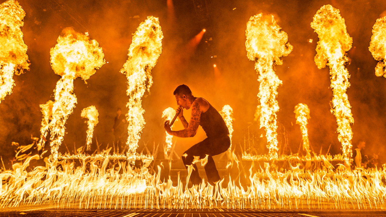 Parkway Drive onstage in 2022