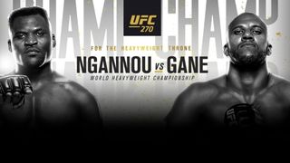 Promotional poster for UFC 270 featuring Francis Ngannou vs Ciryl Gane