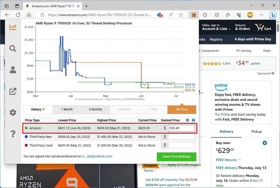 Get The Camelizer extension to track Amazon prices on Prime Day 2023 ...