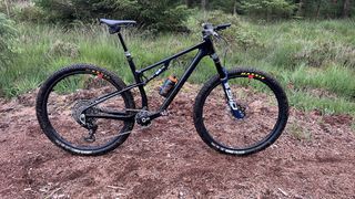 Cervelo ZFS custom built bike on a muddy trail