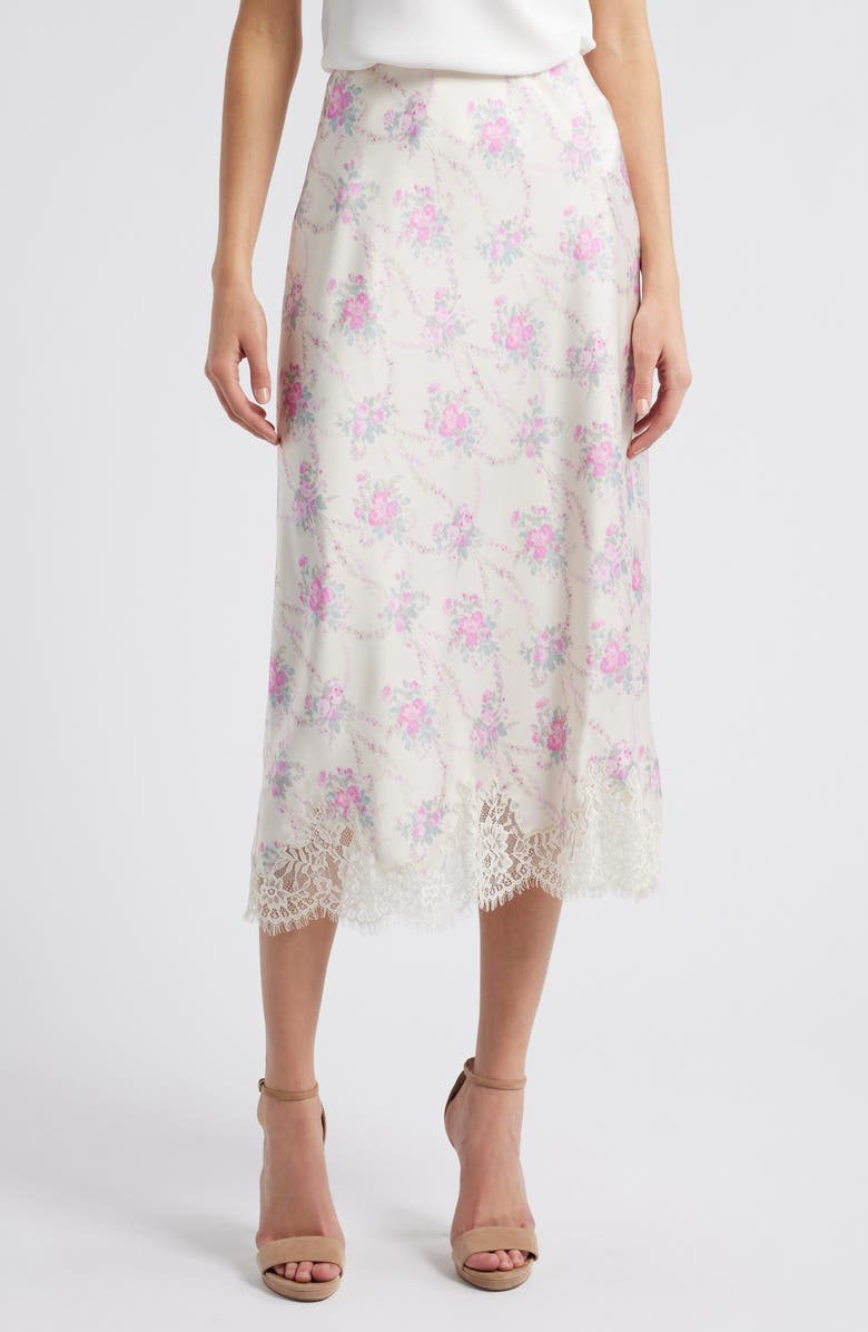 Malina Floral Lace Hem Skirt