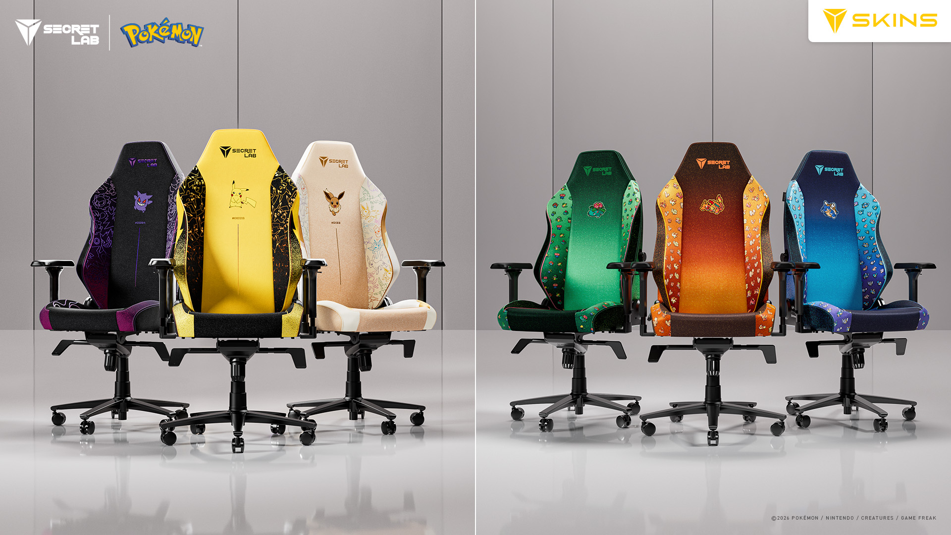 Secretlab X Pok&amp;eacute;mon chairs