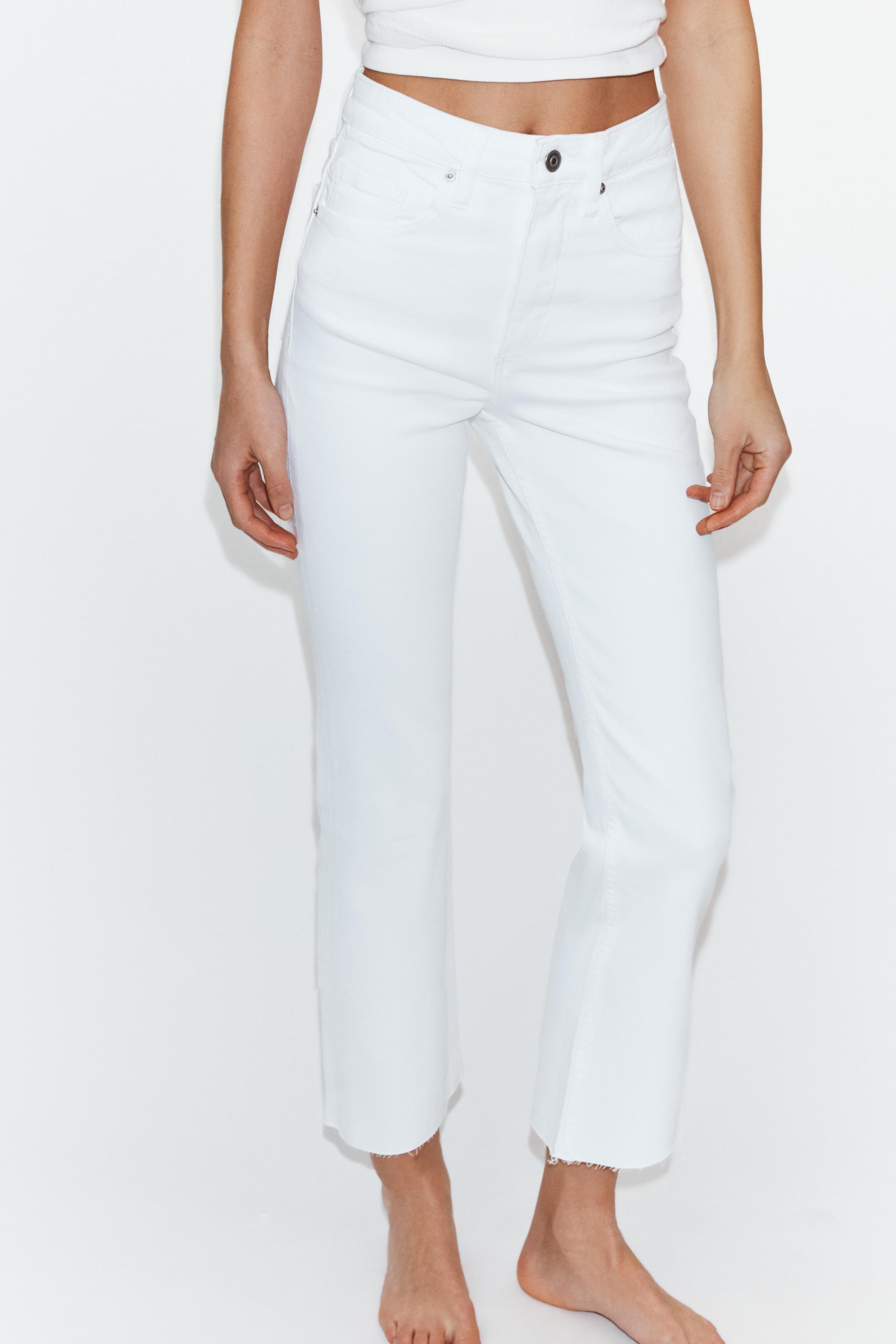 Trf High-Waist Cropped Flare Jeans