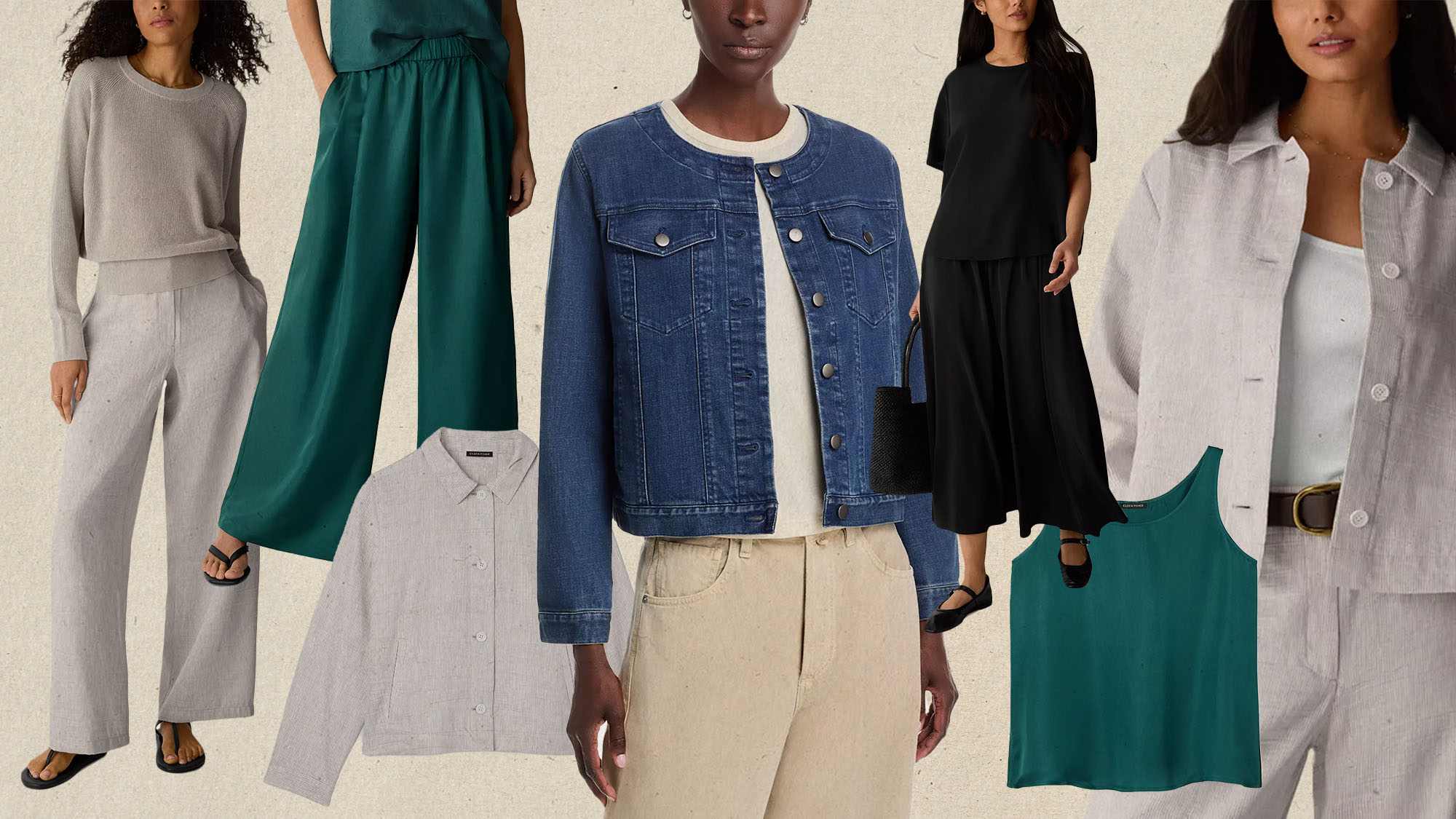 Collage Image of Eileen Fisher Spring Collection at Bloomingdale's