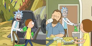 Rick and Morty Rick with parasite rocks