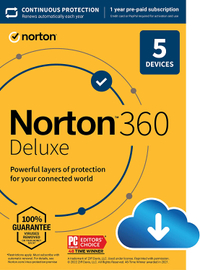 Norton 360 Deluxe, 1 år för