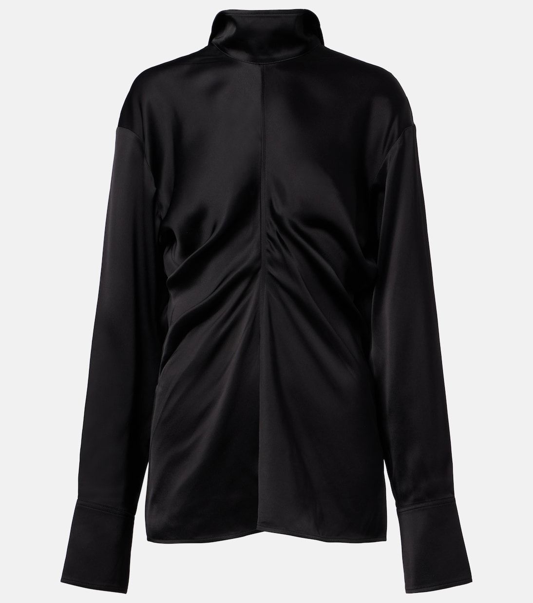 Gathered Satin Top