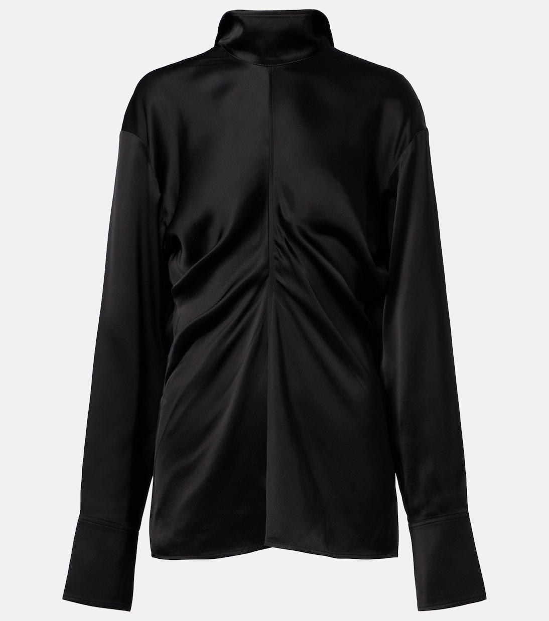 Gathered Satin Top