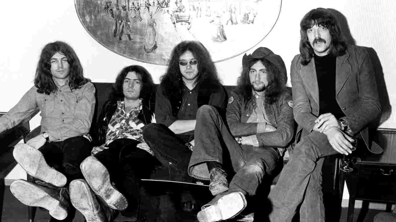 Deep Purple posing for a photograph in the early 1970s