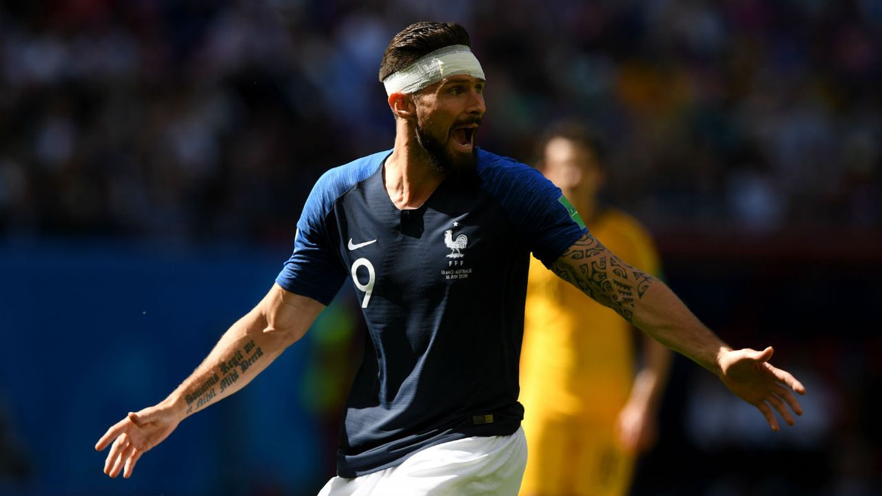 Olivier Giroud France vs. Peru World Cup group C