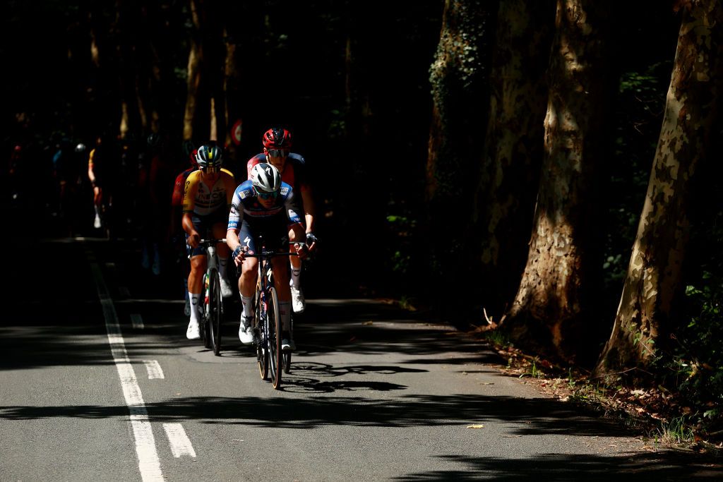 SAN SEBASTIAN SPAIN JULY 29 Rmi Cavagna of France and Team Soudal Quick Step attacks during the 43rd Donostia San Sebastian Klasikoa 2023 Mens Elite a 2303km one day race from San Sebastian to San Sebastian UCIWT on July 29 2023 in San Sebastian Spain Photo by Gonzalo Arroyo MorenoGetty Images