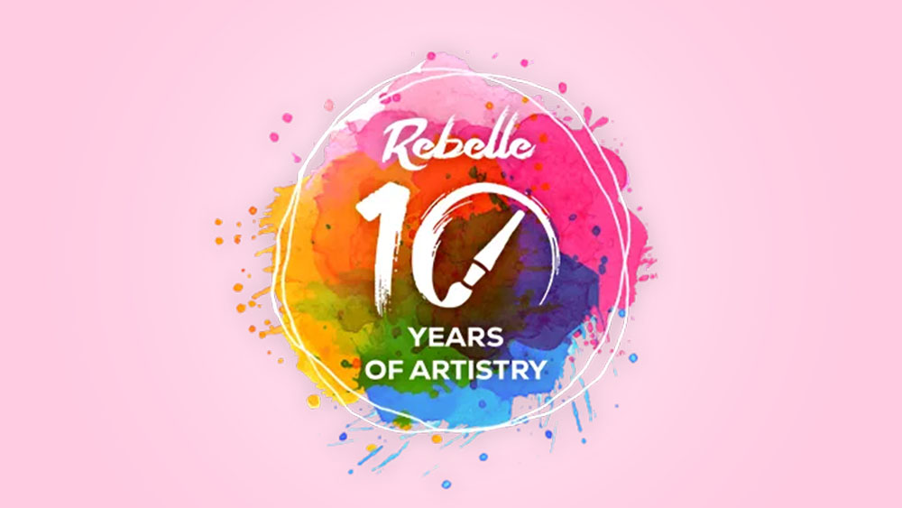 Rebelle digital painting software anniversary logo design