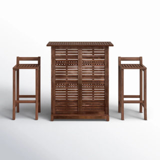 Aloria Solid Wood Bar Set