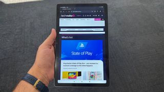 Kogan Explore Tab 2 Pro browsing TechRadar