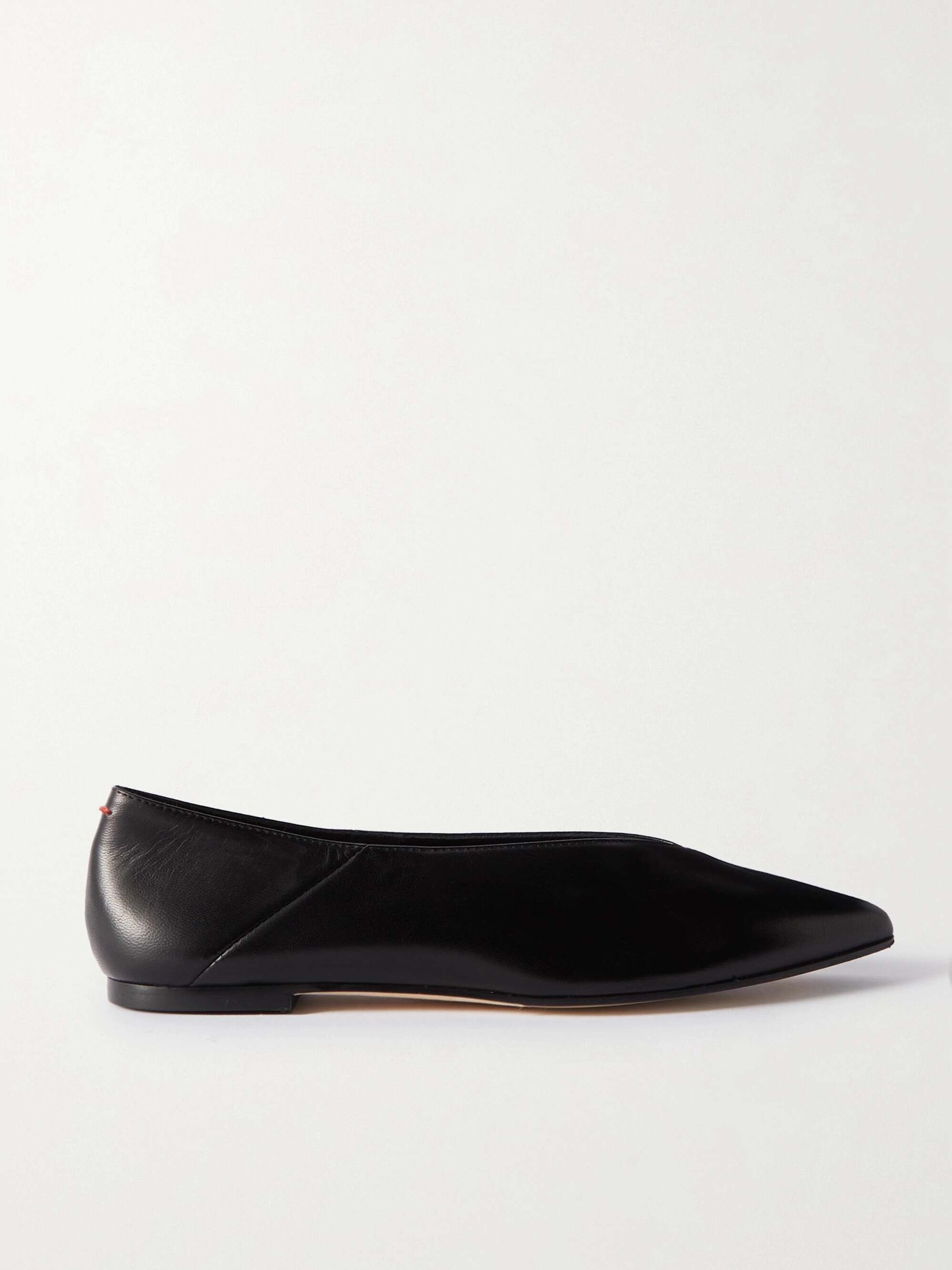 Moa Leather Point-Toe Flats