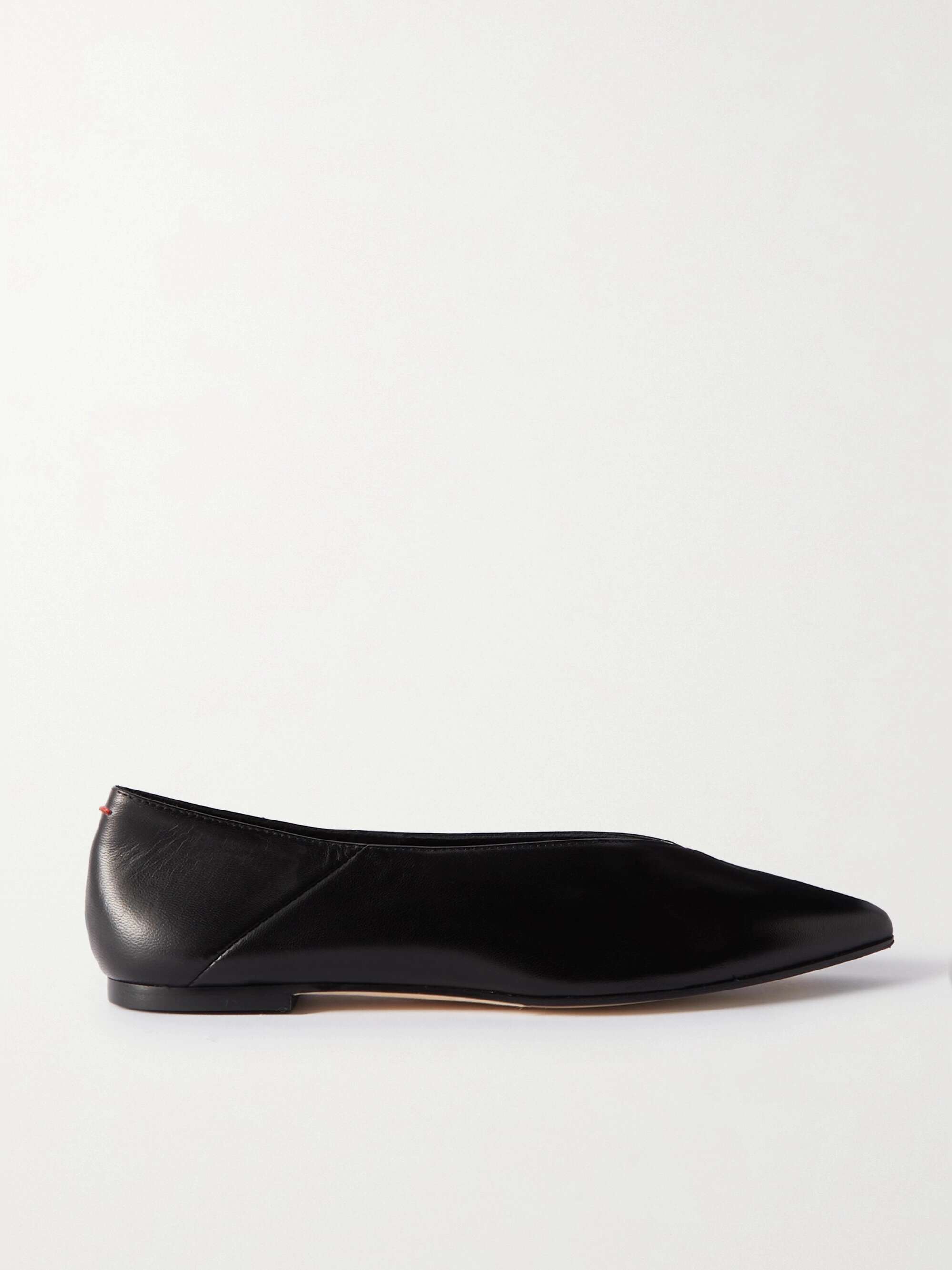 Moa Leather Pointed-Toe Flats