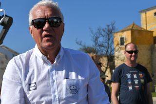 TAVIRA PORTUGAL FEBRUARY 21 Start Patrick Lefevere of Belgium CEO of Deceuninck QuickStep Team of Belgium during the 46th Volta ao Algarve 2020 Stage 3 a 2019Km stage from Faro to Tavira VAlgarve2020 on February 21 2020 in Tavira Portugal Photo by Tim de WaeleGetty Images