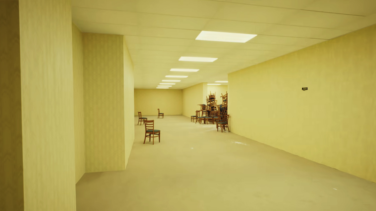 Stills from 2026's The Backrooms adaptation.