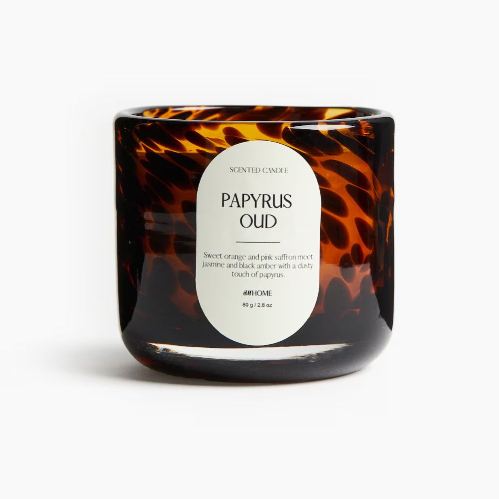 Papyrus Oud Glass Candle