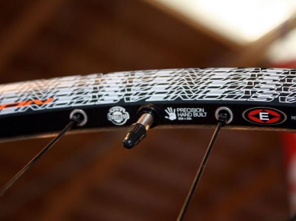 Riveted-in nipples leave the outer walls solid on the new Havoc wheels, adding additional strength and stiffness and also making for easy tubeless compatibility.