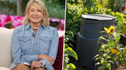 Martha Stewart and compost bin