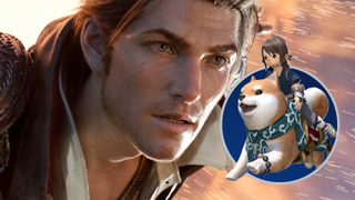 The Warrior of Light stares in amazement at a cool shibe mount.