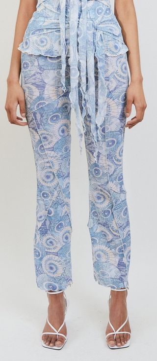 Kim Shui Shell Print Stitch Jersey Pants