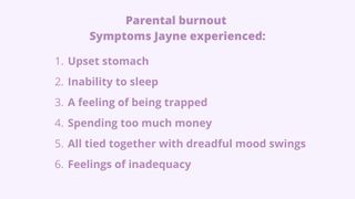 Parental burnout an infographic of symptoms