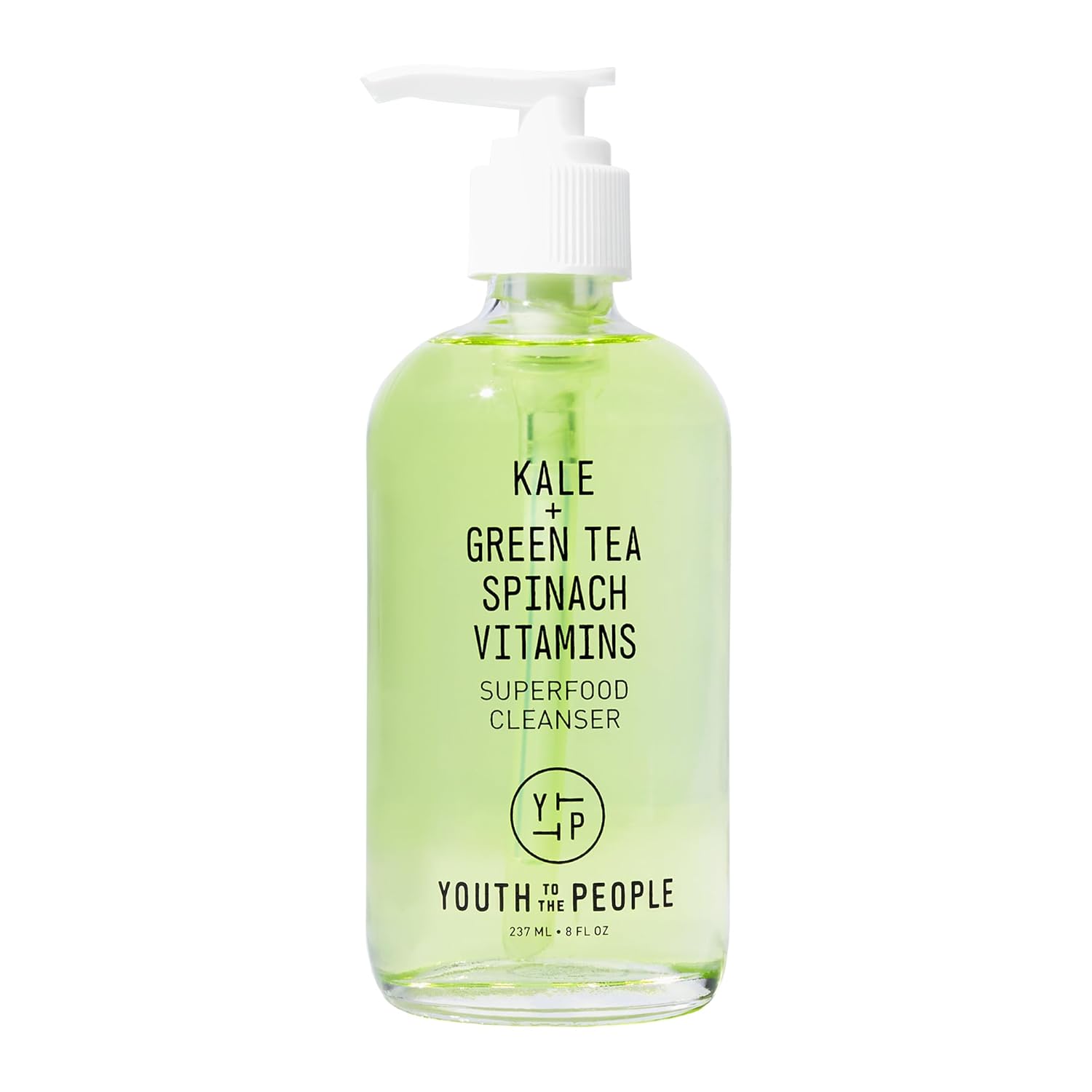Youth to the People Superfood Facial Cleanser Full Size - Kale + Green Tea Daily Face Wash, Gentle Makeup Remover, With Soothing Antioxidants for Glowing Skin, Ph Balance, Clean Pores &amp;ndash; 8 Fl Oz