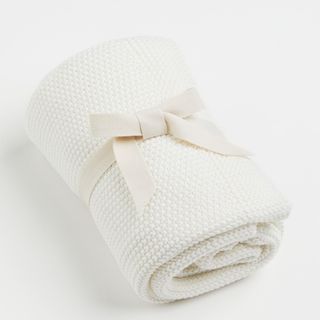Moss-Stitched Cotton Blanket