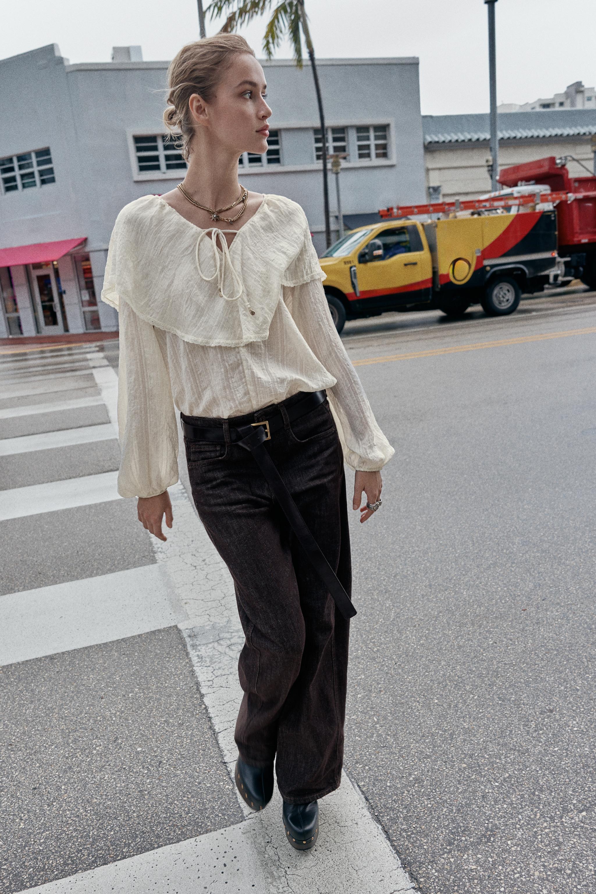 Ruffled Lace Blouse