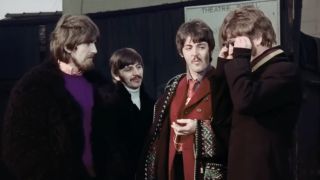 Paul McCartney, John Lennon, Ringo Starr and George Harrison in Penny Lane music video