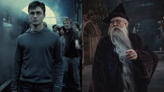 Daniel Radcliffe and John Lithgow in a side-by-side photo.
