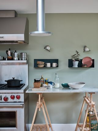 A kitchen painted in the shade French Grey