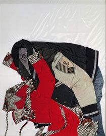 Image of 1 red dress and 1 black jacket
