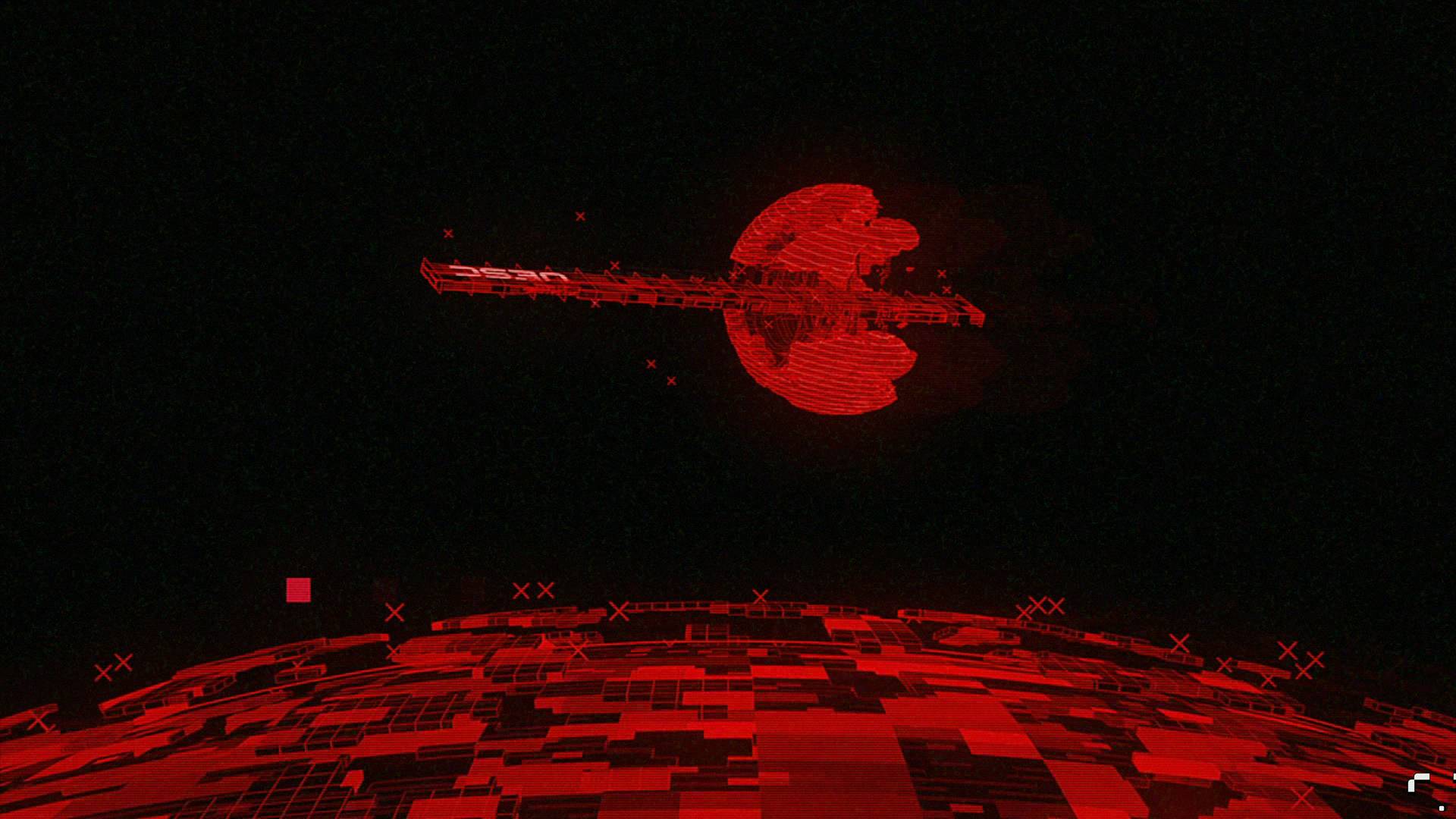 UESC Marathon ship red hologram